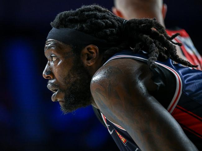 Montrezl Harrell hit back at the NBL and commentator Damon Lowery. Picture: Getty Images