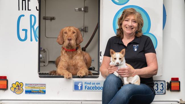 Diamond Creek dog groomer Gabrielle Collins had an "horrendously agonising" year battling Buruli Ulcer. Picture: Tony Gough