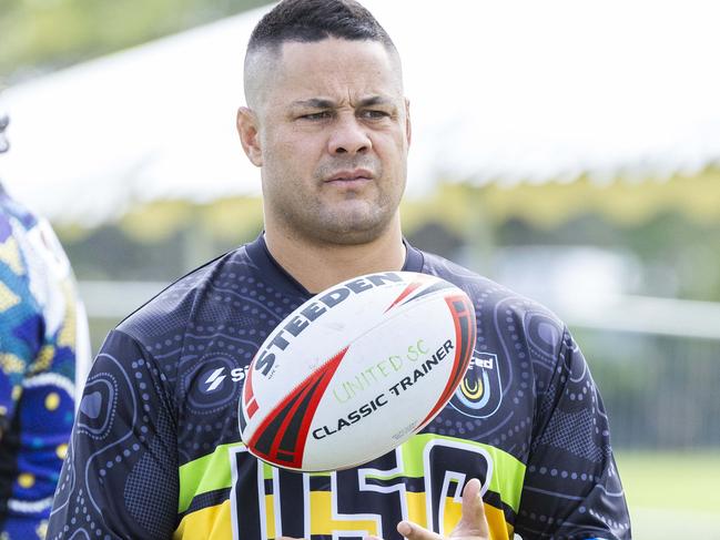 Jarryd Hayne at Nines Premier Rugby League event, Tugun, Saturday, January 25, 2025 - Picture: Richard Walker