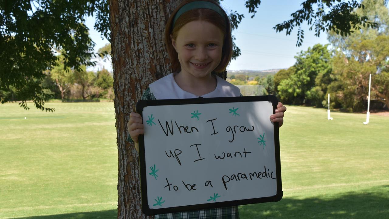 My First Year - Lutheran School Wagga Wagga students say what they would like to be when they grow up. Picture: Sam Turner