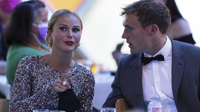 Tame and partner Max Heerey at the 2022 Australian of the Year Awards. Picture: Brook Mitchell/Getty Images