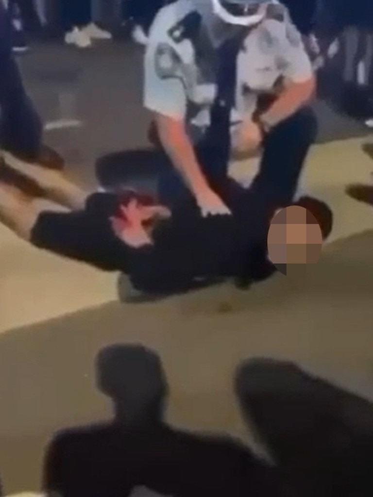 A teen was arrested after the brawl.