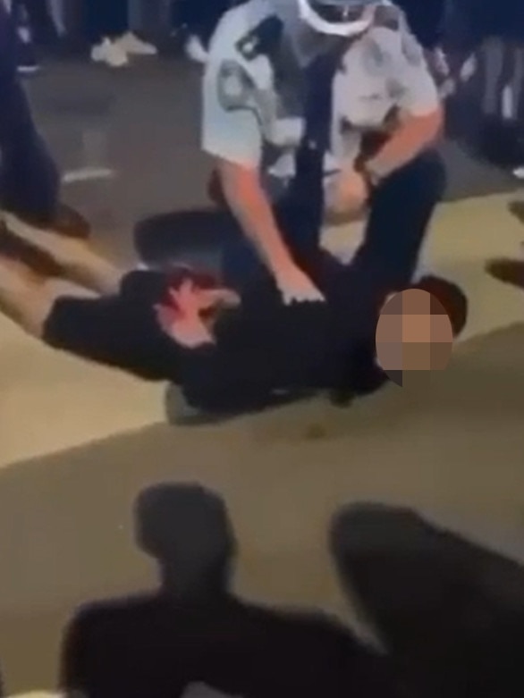 A teen was arrested after the brawl.