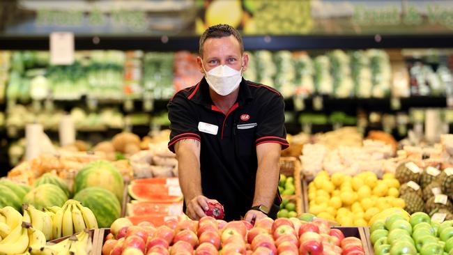 Supermarkets are reporting a spike in private label groceries and a shift to frozen and tinned foods as households look to stretch their budgets. Picture: Brendan Radke