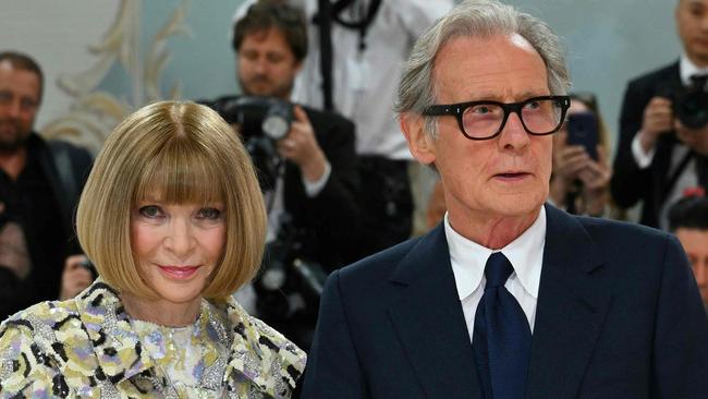 Vogue editor-in-chief Anna Wintour and English actor Bill Nighy at the Met Gala. Picture: by Angela Weiss/AFP
