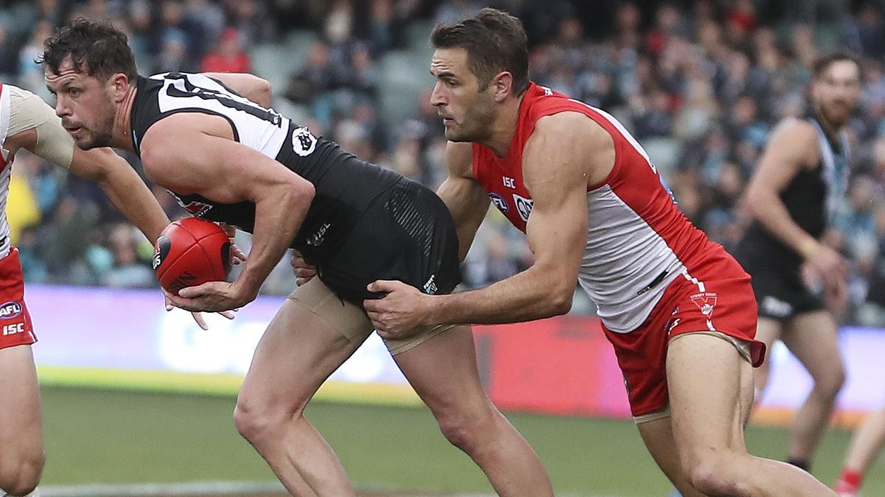 Travis Boak was at his ball winning best in 2019. Picture: Sarah Reed