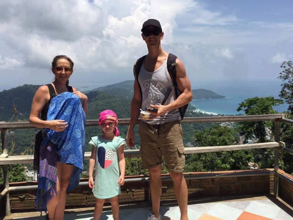 The young family were having the time of their lives in Thailand. Picture: Supplied