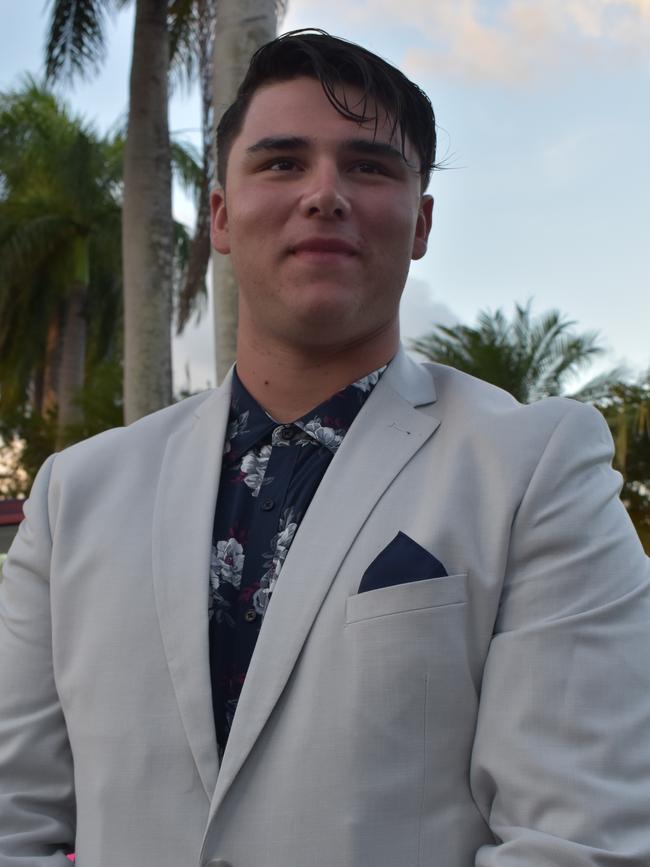 Aiden Nicholas at the Sarina State High School formal at the MECC, Mackay, on Thursday November 19. Picture: Zizi Averill