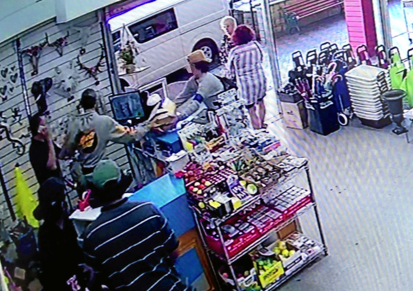 CCTV footage from the Tivity store in the Ipswich CBD. Picture: Rob Williams