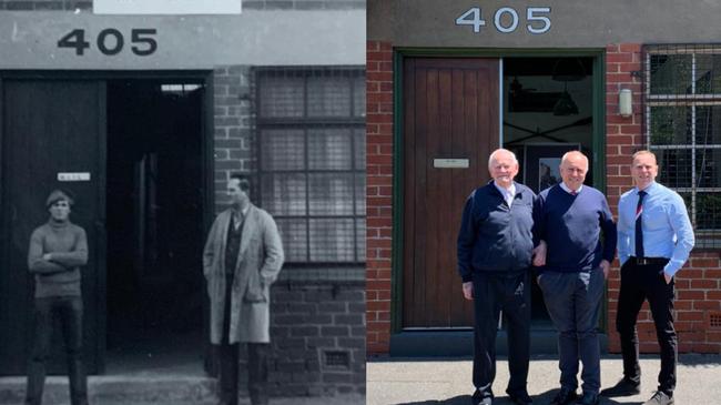 Three generations of the Linzner family return to the site of the original 1970s factory in Fitzroy.