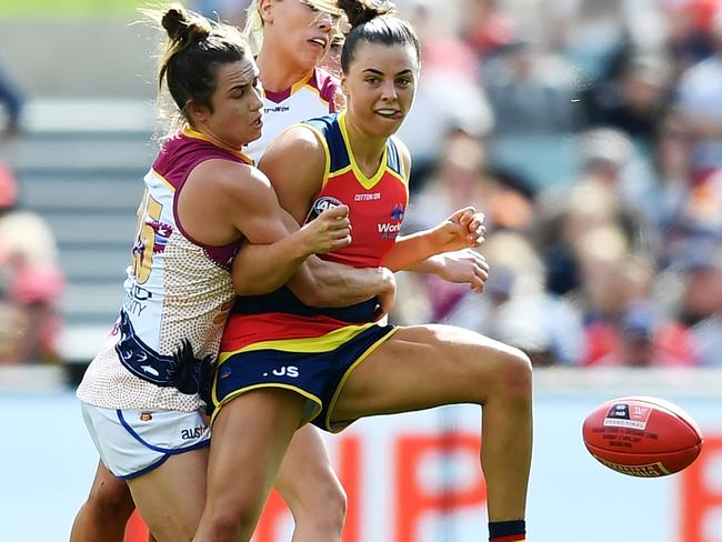 Catherine Svarc did a solid stopping job on star Crow Ebony Marinoff. Picture: Mark Brake/Getty Images