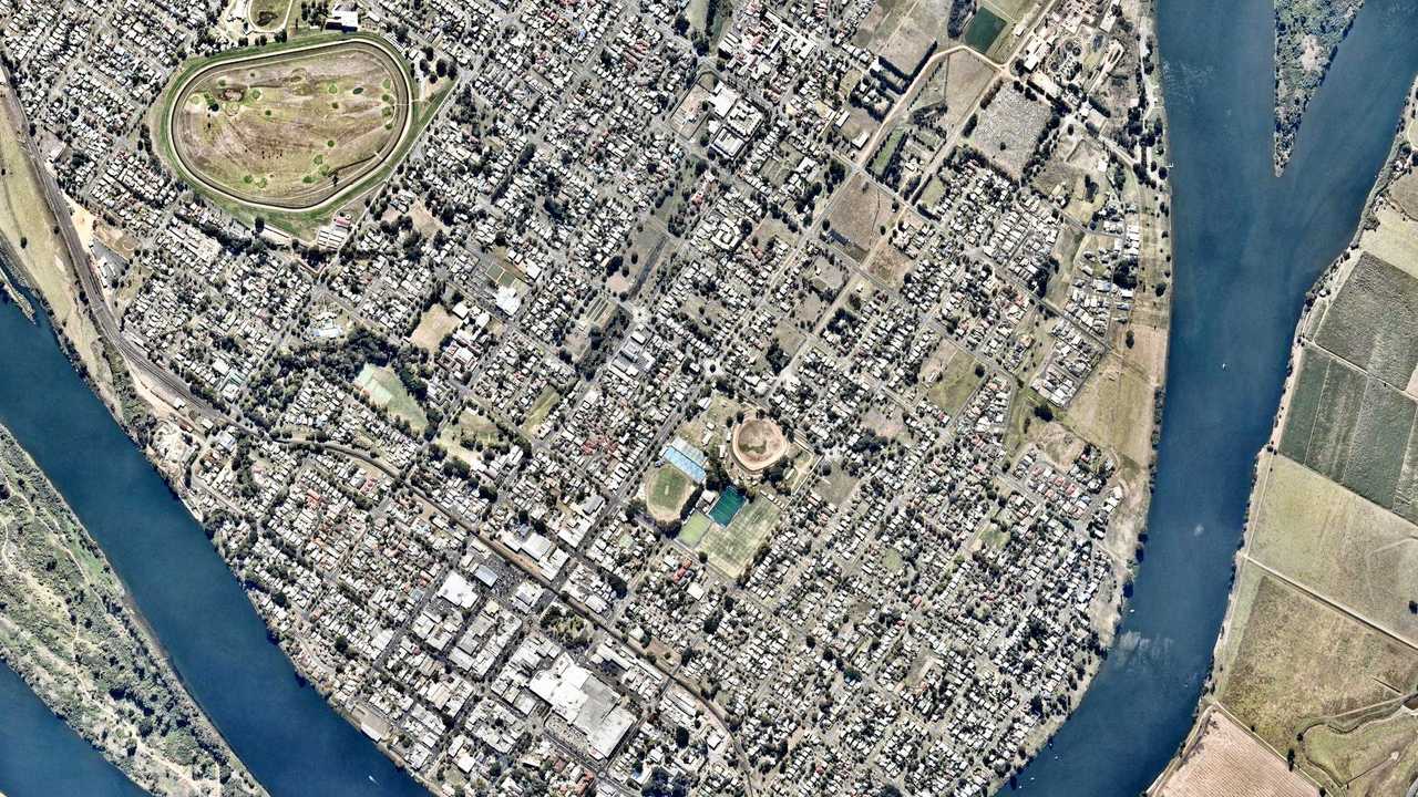 Grafton has been under the international spotlight since Friday's terrorist attack in New Zealand. Dealing with this unwanted attention has caused the city to go into defense mode. Picture: Nearmap