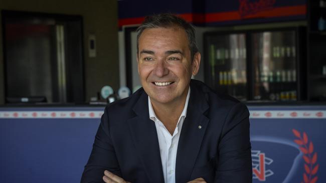 Tuesday 06/02/2024Steven Marshall at his electorate office at Norwood, Norwood oval grandstand and bar.Picture: Roy VanDerVegt