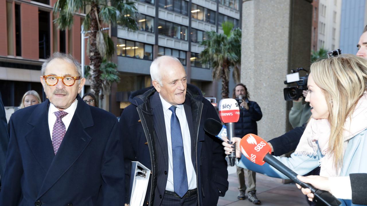 ECAJ co-chief executive Peter Wertheim (centre) told the court that a violent anti-Israel protest in Sydney was like ‘mob behaviour’. Picture: Christian Gilles / NewsWire