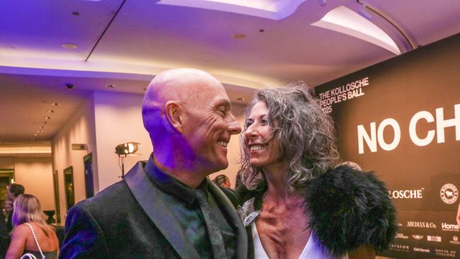 Wayne & Tracie Beaton arriving at the Kollosche People's Ball at The Star. Picture: Glenn Campbell