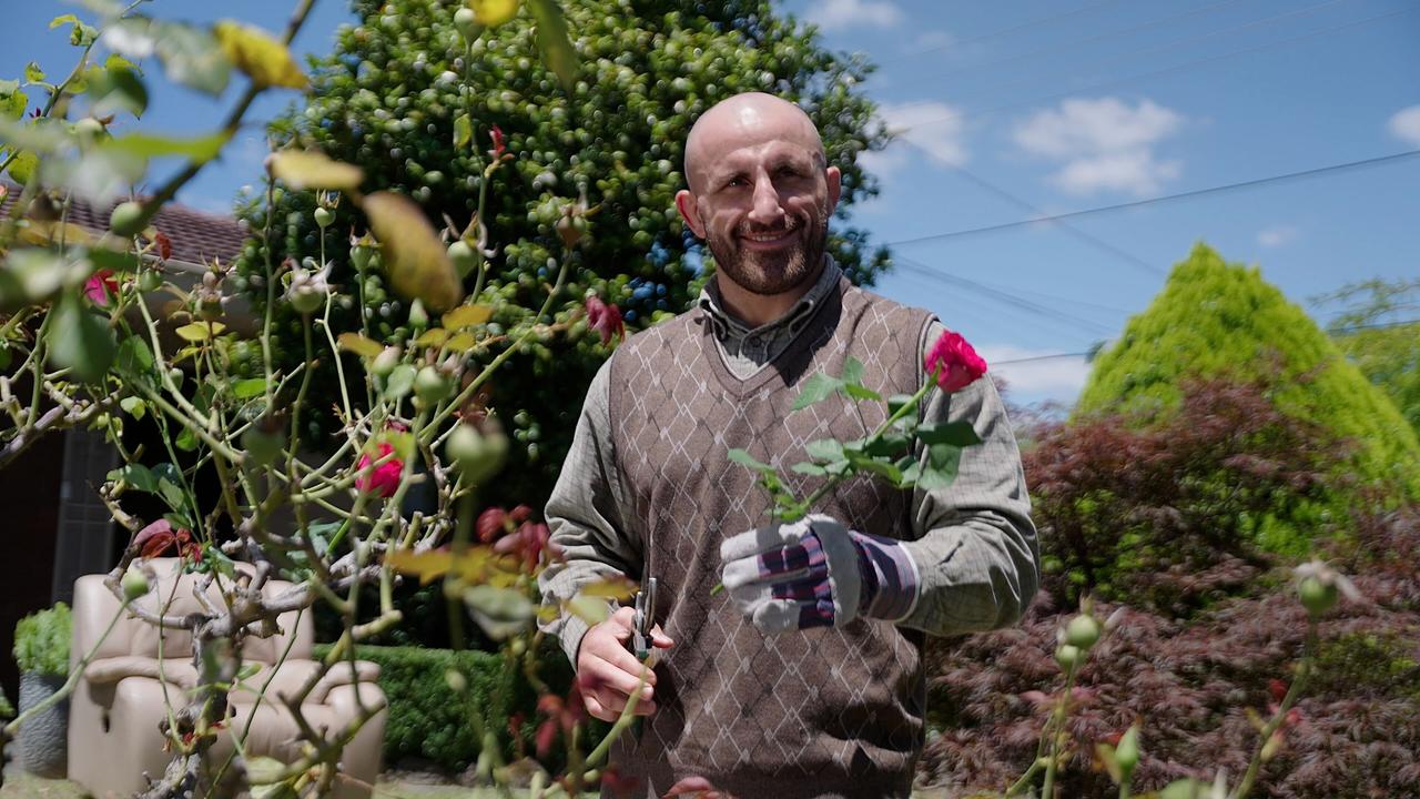 Volk tending the garden. Photo: Sportsbet