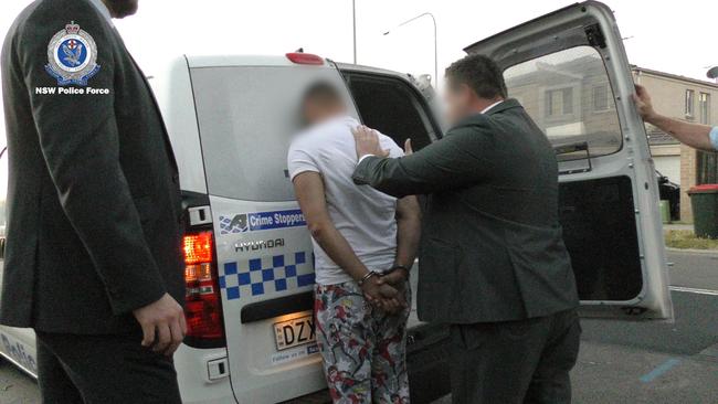 Strike Force Sonivir detectives arrested two men in Sydney’s west yesterday, including Blacktown man Numaan Mohammad, 20, and Abdul Qazizada, 25, of Acacia Gardens. Picture: NSW Police