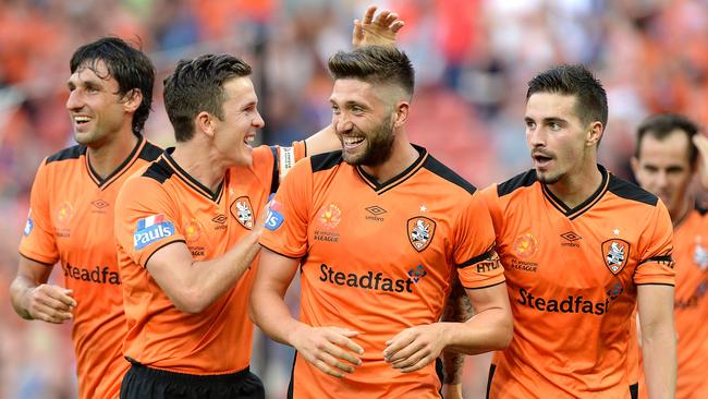 Brandon Borrello could be leaving the Roar. Picture: Bradley Kanaris/Getty Images
