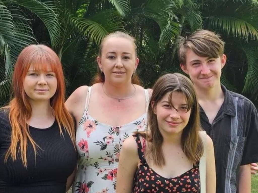 Queensland teenager Beau Horan, pictured with his mum and sisters, died after being bitten by a snake.