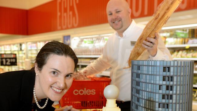 Leah Weckert in a previous guise as Coles state manager in Victoria. Picture: Kylie Else