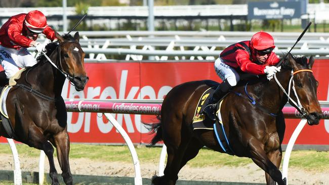 Smart Melody scored an impressive win in the Thousand Guineas Prelude. Picture: Getty Images