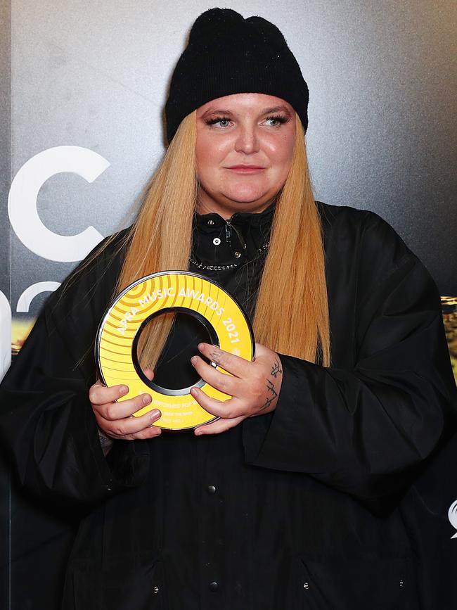 Tones And I won both Most Performed Pop Work and Most Performed Australian Work with her hit Never Seen the Rain. Picture: Getty Images