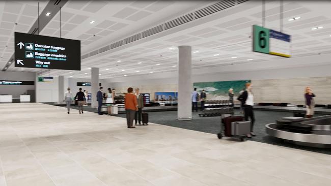 A baggage reclaim area in the expanded terminal.