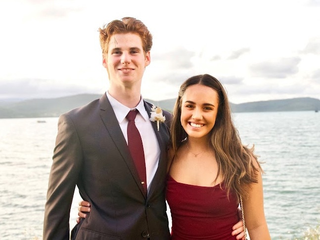 Kieran Jenson and Khaila Docking arriving at the Proserpine State High School Year 12 Formal held at the Whitsunday Marine Club on Wednesday, November 16, 2022.