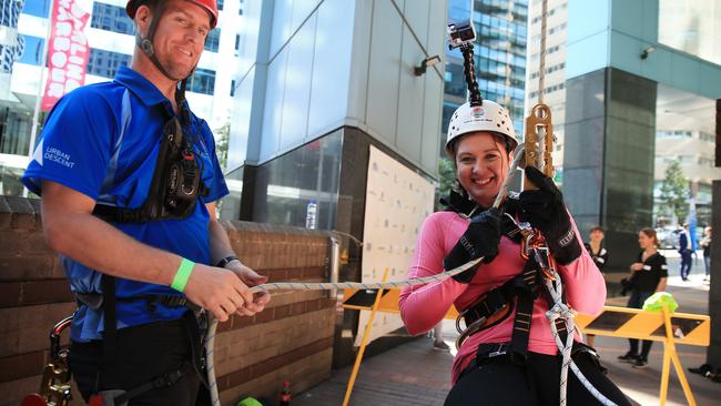 Reaching the ground after 33 storeys of drop. Picture: Craig Greenhill