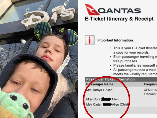 collage qantas missing flight ticket