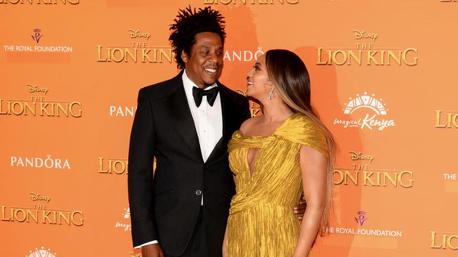 Beyonce Knowles-Carter and Jay-Z attend the European Premiere of Disney's The Lion King in 2019. Picture: Gareth Cattermole/Getty Images for Disney