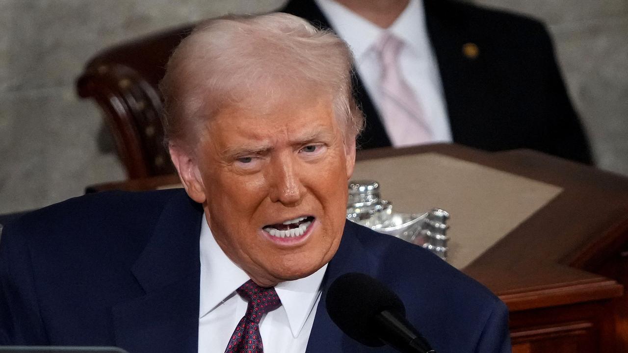 US President Donald Trump addresses a joint session of Congress in Washington. Picture: Andrew Harnik /AFP