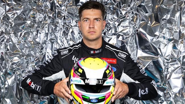 SYDNEY, AUSTRALIA - FEBRUARY 12: Chaz Mostert driver of the #25 Mobil1 Optus Racing Ford Mustang GT poses during the 2025 Supercars Media Day at Gravity Studios on February 12, 2025 in Sydney, Australia. (Photo by Daniel Kalisz/Getty Images)