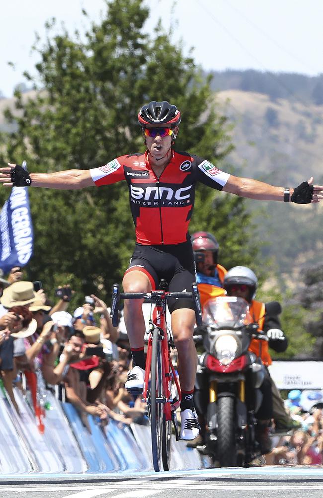 Richie Porte easily wins Stage 2 between Stirling to Paracombe at last year’s Tour Down Under. Picture Sarah Reed