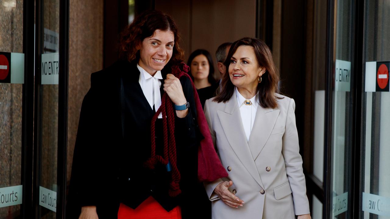 Lisa Wilkinson (right) with her barrister Sue Chrysanthou SC. Picture: NCA NewsWire/Nikki Short.