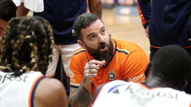 Adam Forde, head coach of the Cairns Taipans during the NBL Blitz match between the Tasmania Jackjumpers and the Cairns Taipans at Elphin Sports Centre. (Photo by Sarah Reed/Getty Images)