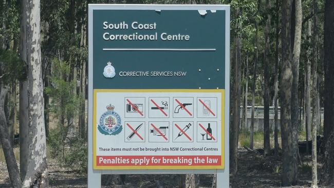 Egan was held in a maximum security at South Coast Correctional Centre at Nowra.