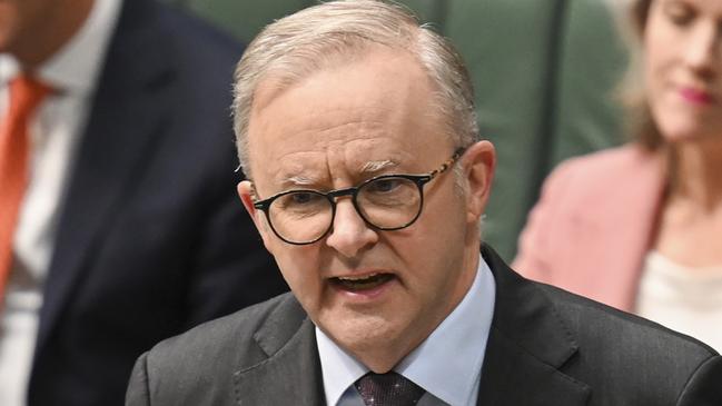 CANBERRA, AUSTRALIA, NewsWire Photos. FEBRUARY 14, 2024: Prime Minister Anthony Albanese debates Treasury Laws Amendment (Cost of Living Tax Cuts) Bill 2024 in the House of Representatives Department of Employment and Workplace Relations, Deputy Secretary Deborah Jenkins appears at the Senate Education and Employment Legislation Committee at Parliament House in Canberra. Picture: NCA NewsWire / Martin Ollman