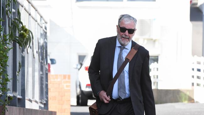 Chris Dockray lawyer for Rosemary Gamble. Hillcrest Primary School jumping castle case being held at Devonport Magistrates Court. Picture: Brodie Weeding