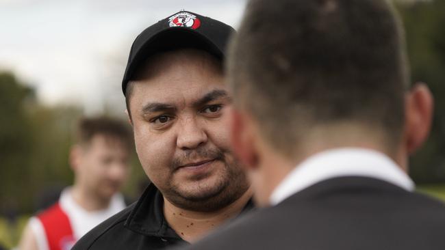 Ryan Hoy speaks to St Kilda City. Picture: Valeriu Campan