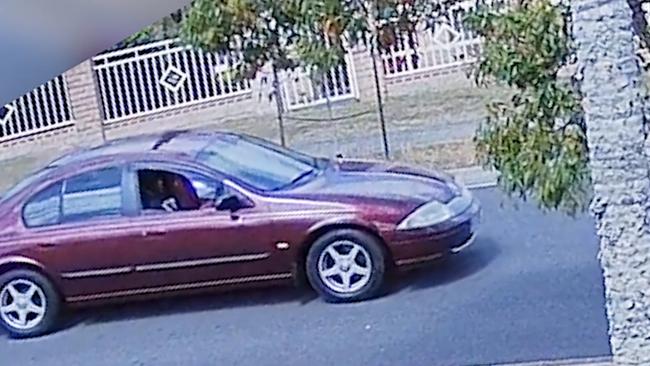 Maroon Ford Falcon believed to have been used as a getaway car in the murder of Shane Bowden.