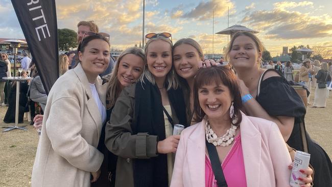 Women celebrating at Dubbo Kangaroos Rugby Club Ladies Day. Photo: Tijana Birdjan