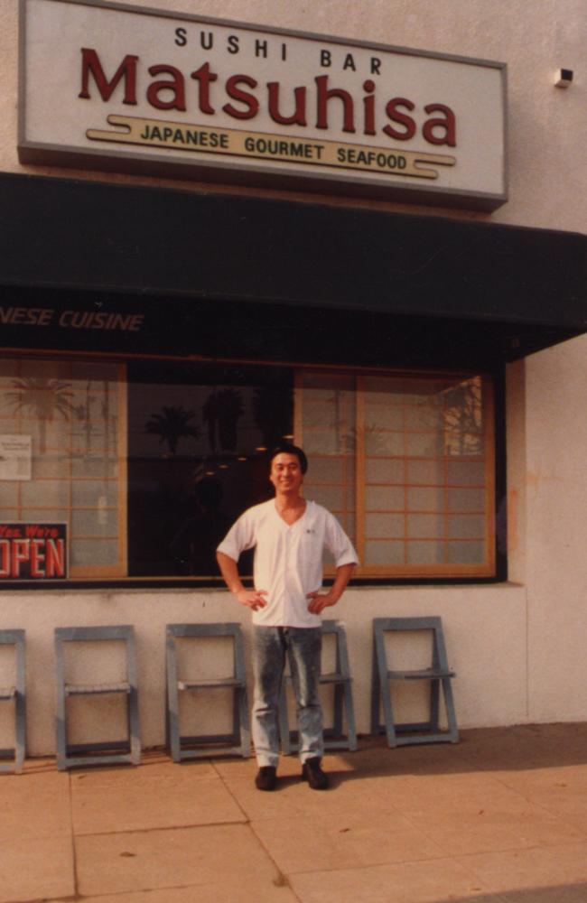 Nobu Matsuhisa at one of his first restaurants in Los Angeles in 1987.