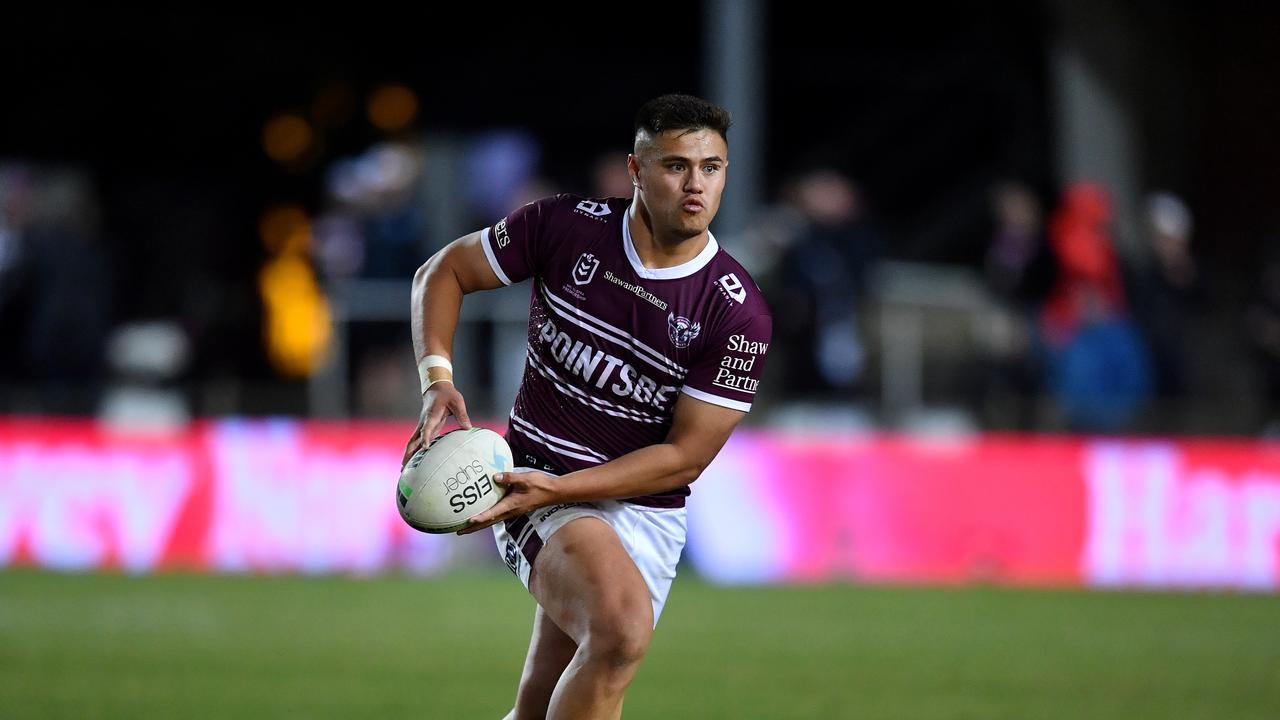 Manly will be without Josh Schuster for their Round 1 clash against the Bulldogs. Picture: NRL Photos.