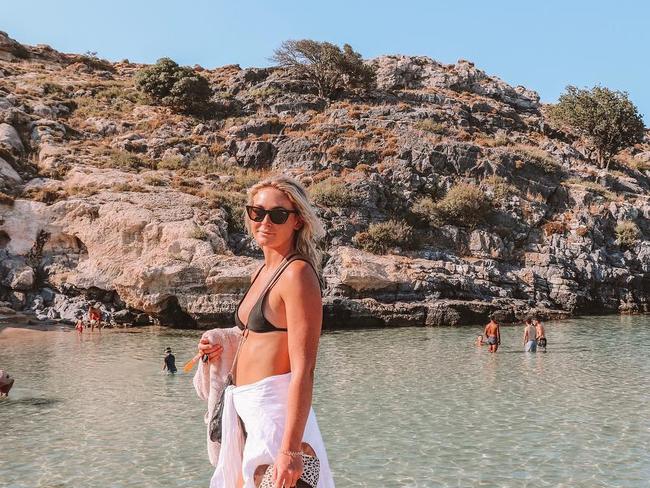 Sydney woman Ms McNamara pictured in Greece before her death. Picture: Instagram