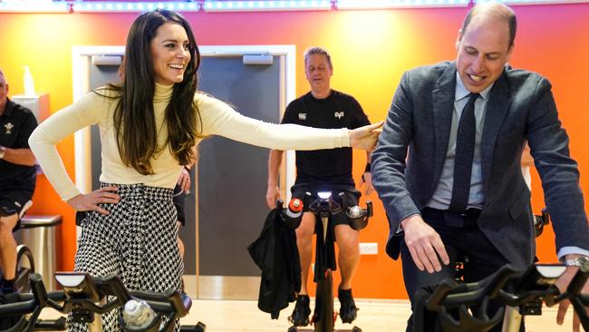 Princess Catherinerecently beat Prince William in a bike spin race. Picture: Jacob King/Pool/AFP