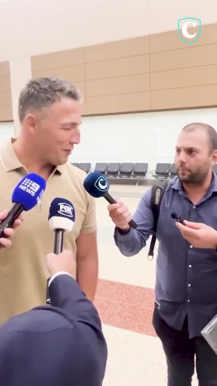 Sam Burgess Finally Lands in Vegas Just Days Before the Big Game