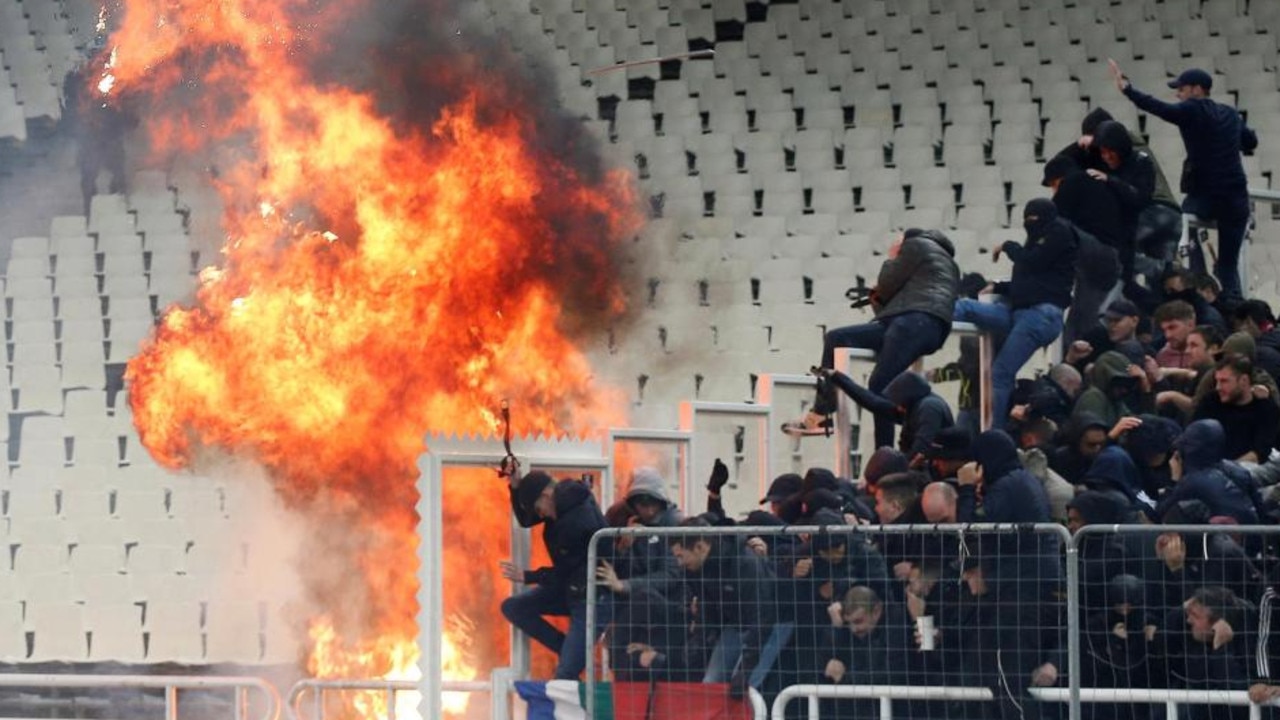 Violence broke out prior to the Champions League clash against AEK Athens and Ajax