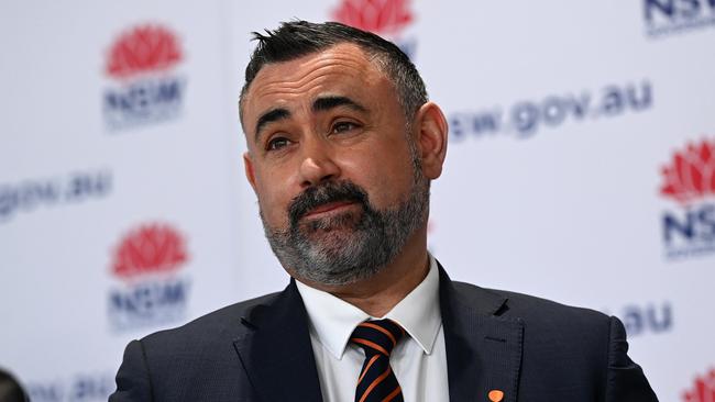 NSW Deputy Premier John Barilaro speaks to the media during a COVID-19 press conference in Sydney. Picture: NCA NewsWire/Bianca De Marchi