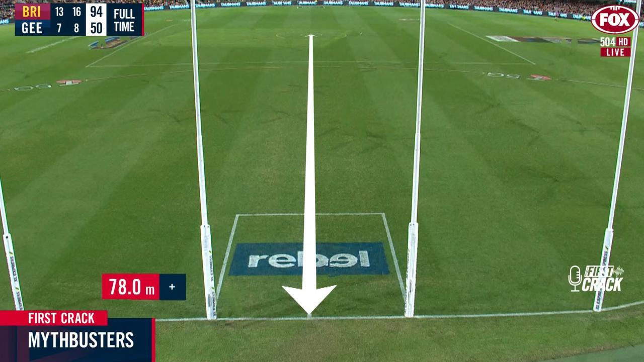 Contrary to popular opinion, the Gabba is only two metres shorter than the MCG from the centre circle to the goal line